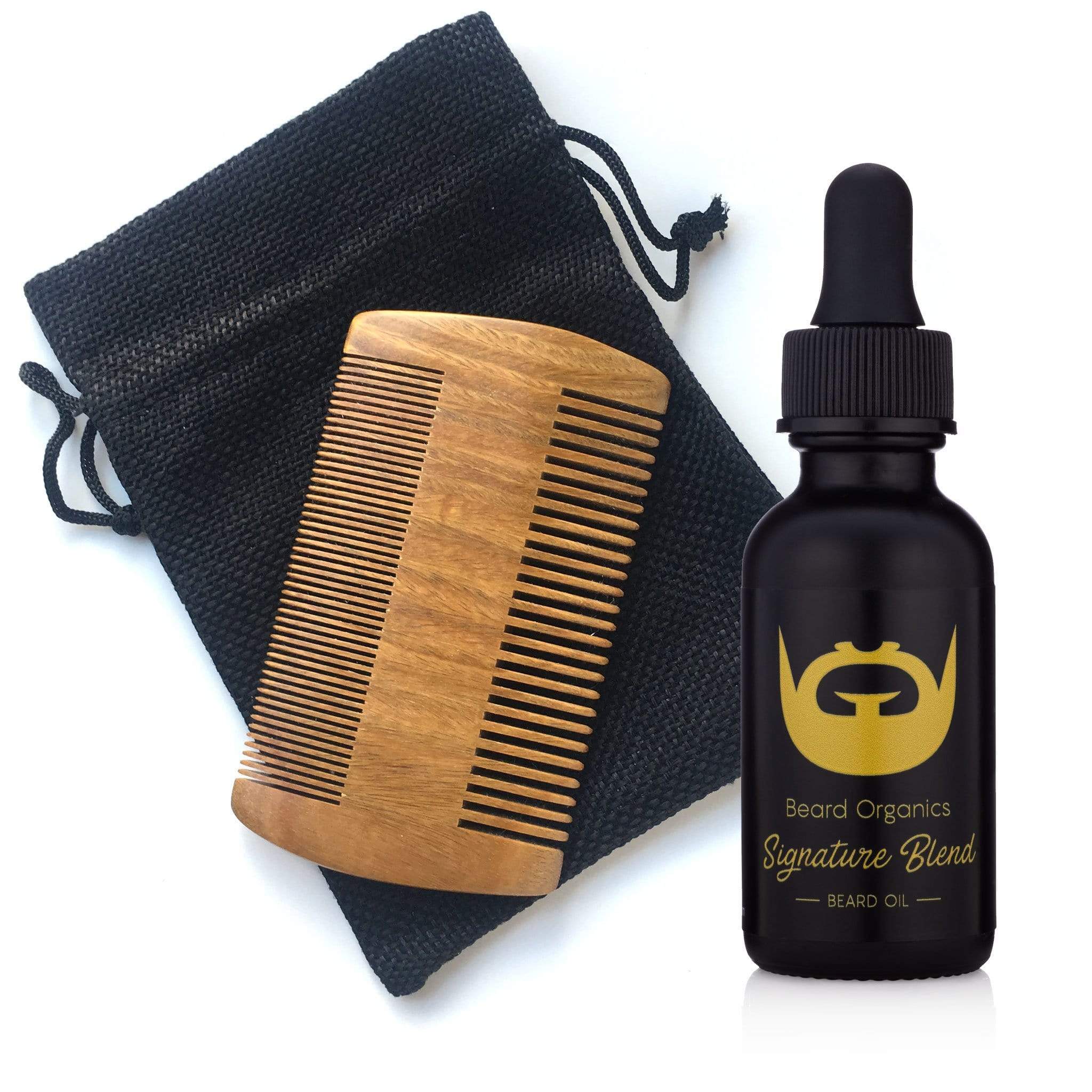 Beard Comb & Signature Blend Beard Oil Combo by Beard Organics